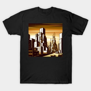 Retro futuristic City T-Shirt